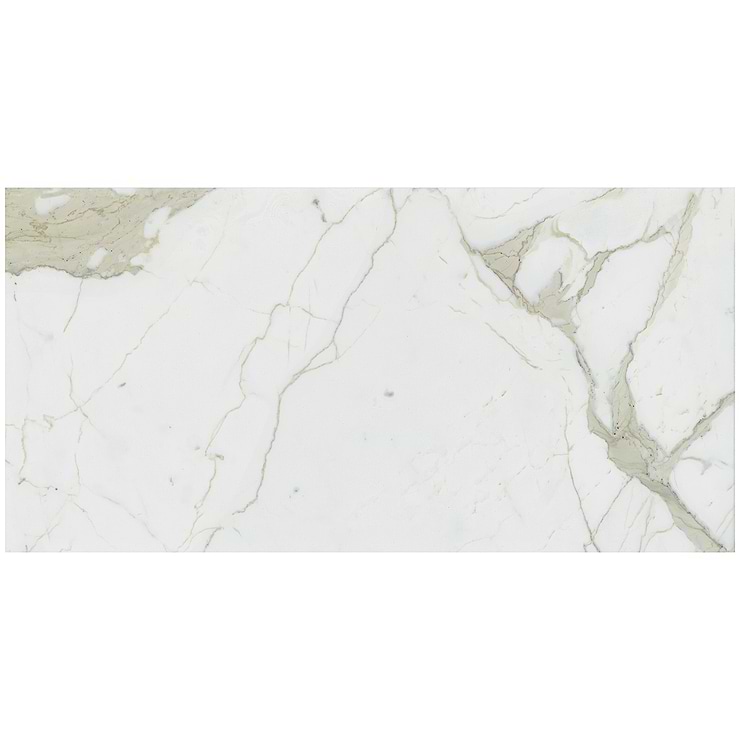 TileBarXL Marmi Slim White Calacatta 30"x60" Polished Porcelain Slab