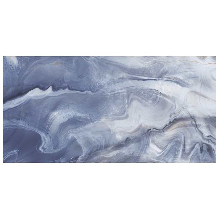 Waverly Blue 24x48 Polished Porcelain Tile