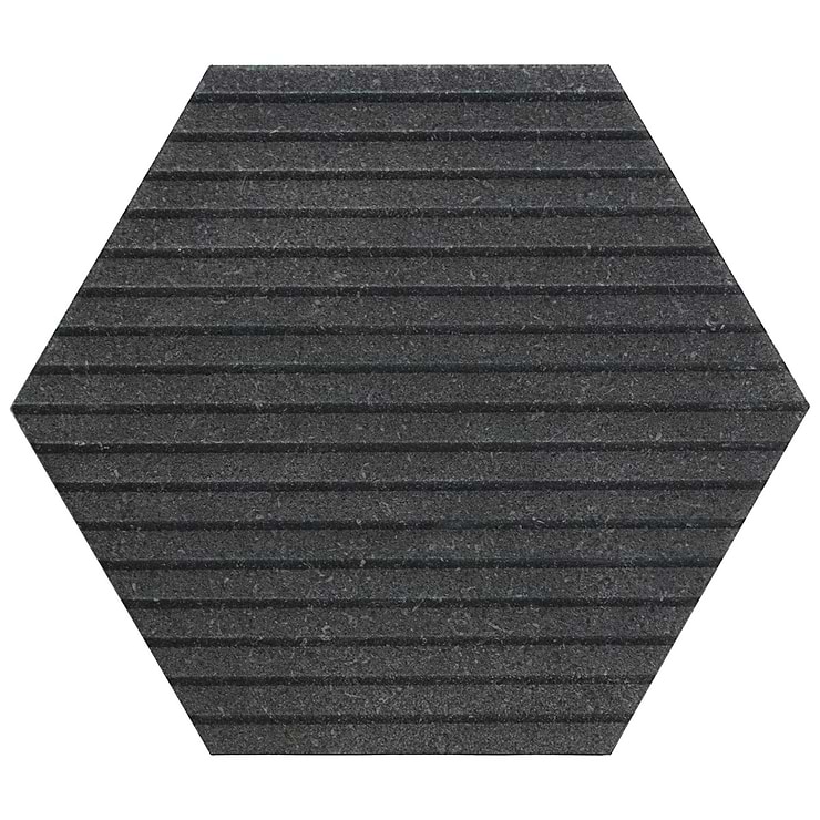 Texstone Deco Antracita Dark Gray 9" Porcelain Matte Hexagon Tile