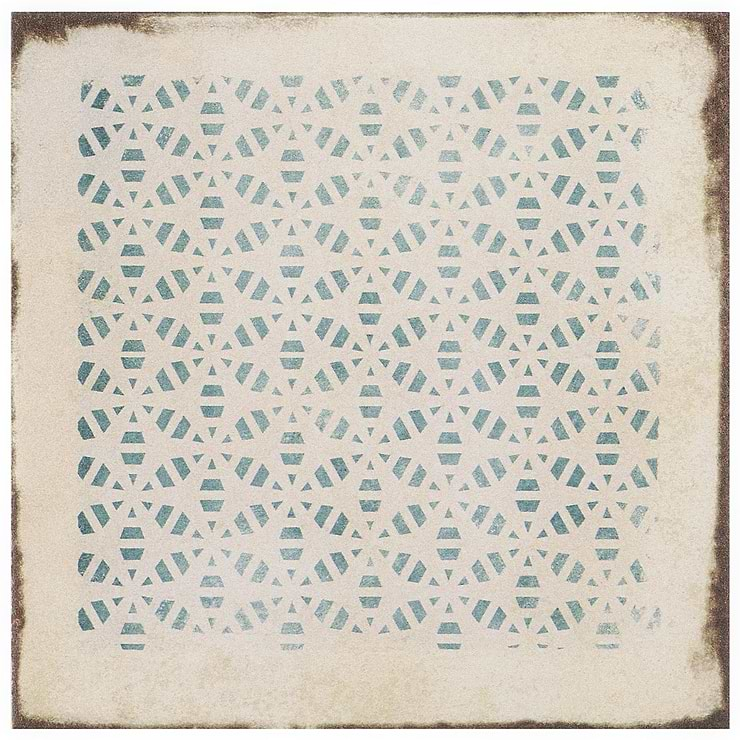 Los Lunas Deco Blue 8x8 Matte Porcelain Tile