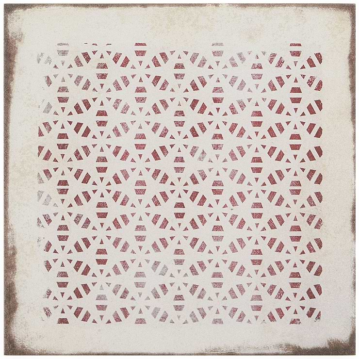 Los Lunas Deco Pink Rose 8x8 Matte Porcelain Tile