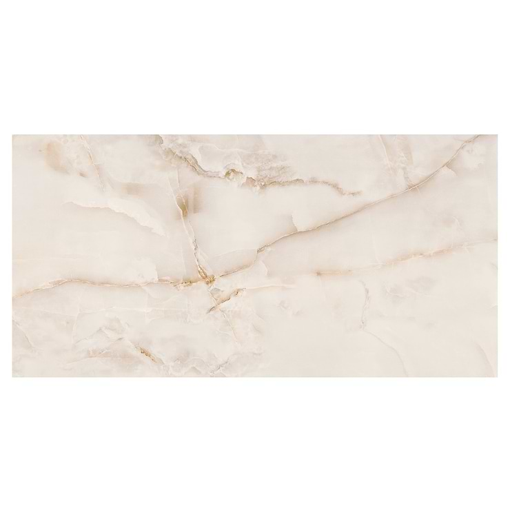 Lumina Onyx Pearl Beige 24x48 Polished Porcelain Tile