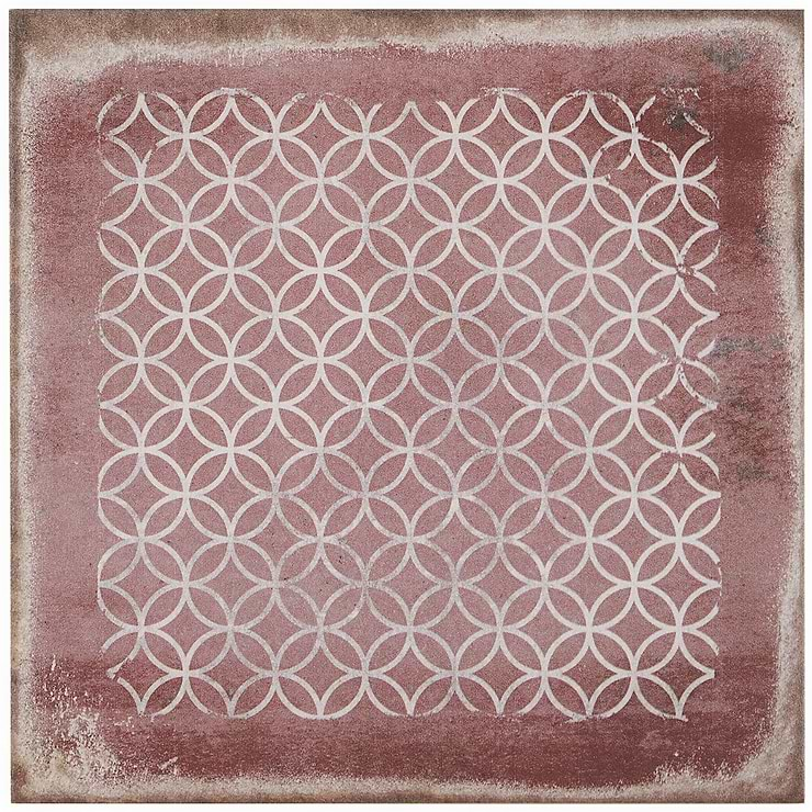 Los Lunas Deco Pink Rose 8x8 Matte Porcelain Tile