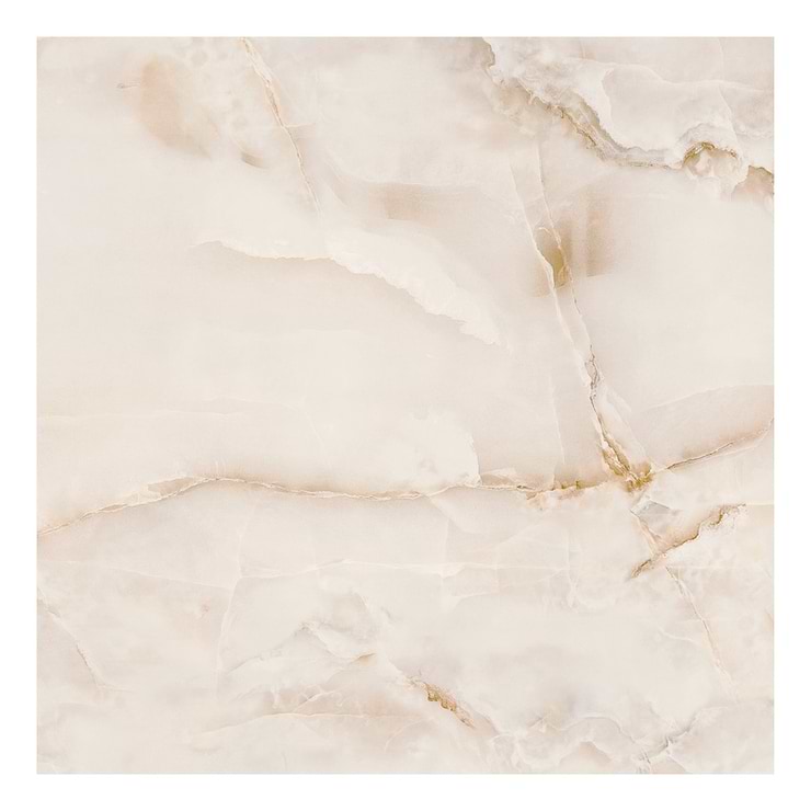 Lumina Onyx Pearl Beige 24x24 Polished Porcelain Tile