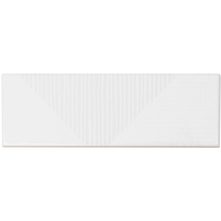 Enigma White 2x8 Polished Ceramic Tile