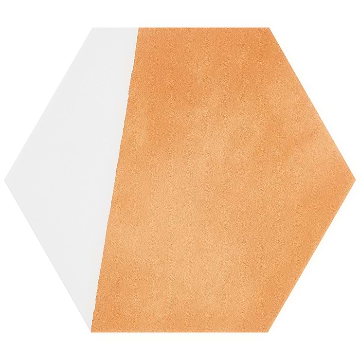 HexArt Pop Orange 8" Hexagon Matte Porcelain Tile