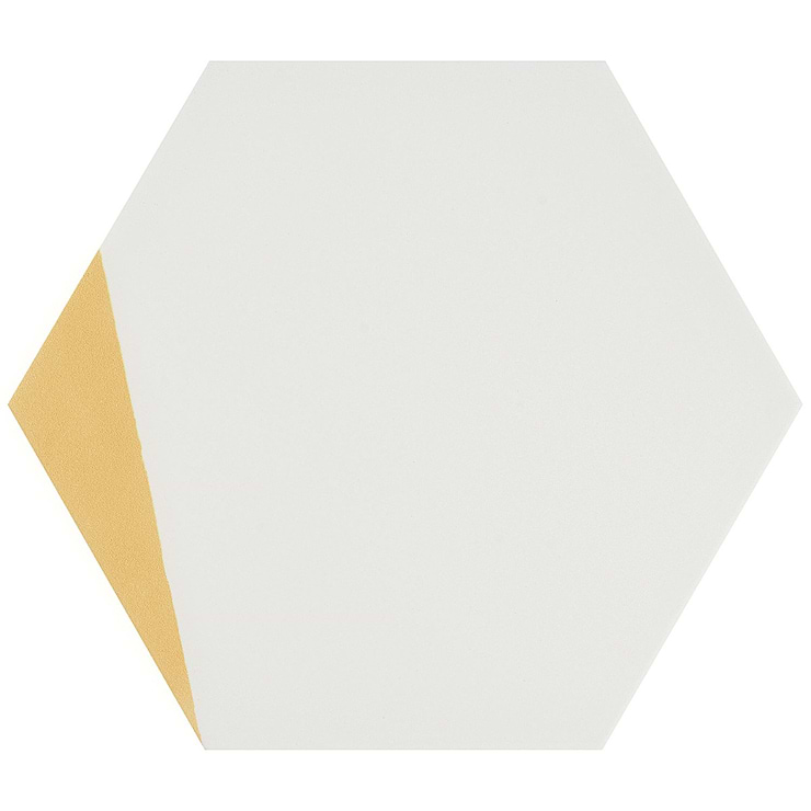 HexArt Pop Yellow 8" Hexagon Matte Porcelain Tile