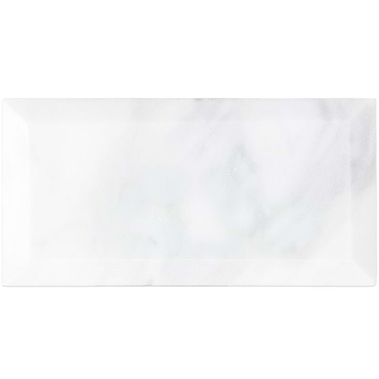 Calacatta 3x6 Beveled Polished Marble Tile