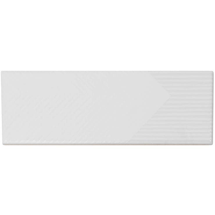 Enigma White 2x8 Polished Ceramic Tile