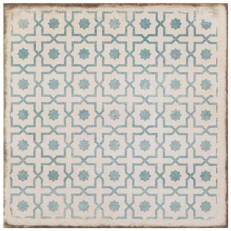 Los Lunas Deco Blue 8x8 Matte Porcelain Tile