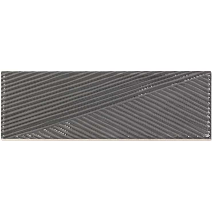 Enigma Graphite 2x8 Polished Ceramic Tile