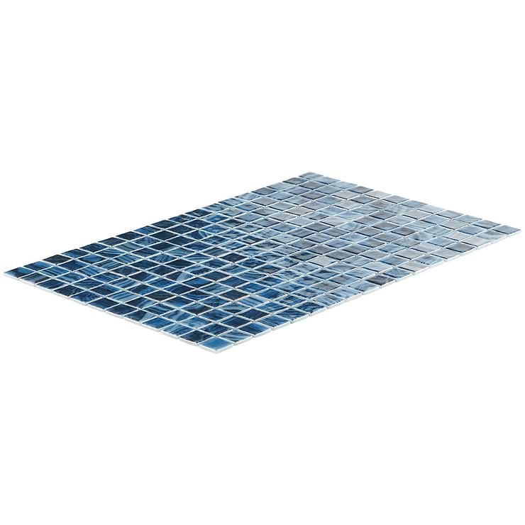 Swim Bali Blue 1x1 Glossy Glass Mosaic Tile