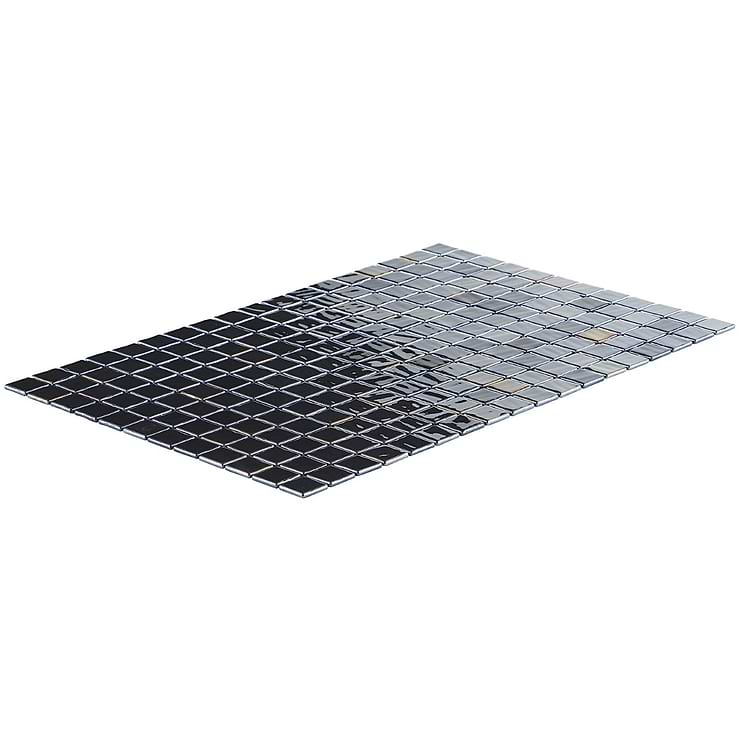 Swim Twilight Black Sky 1x1 Polished Glass Mosaic Tile