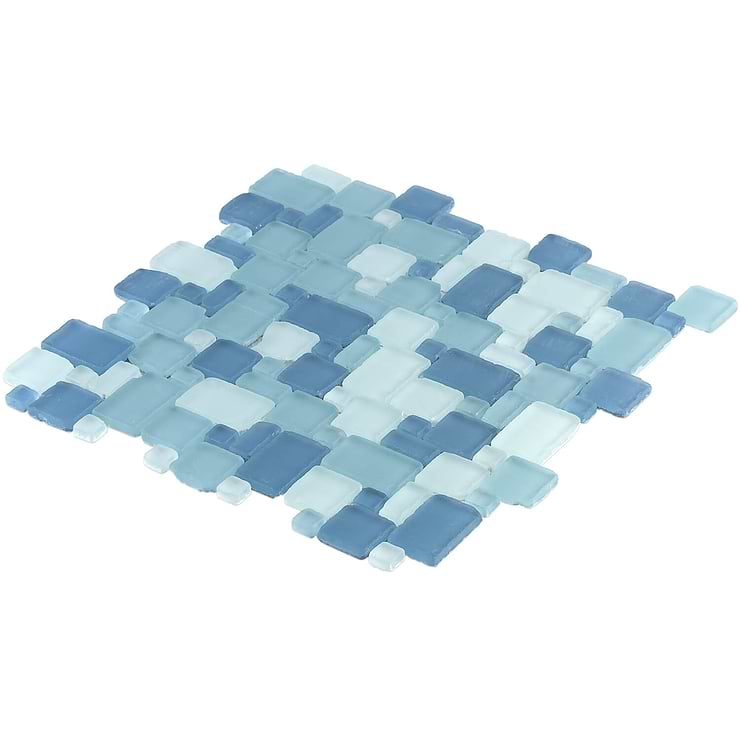 Coastal Seaside French Pattern Beached Frosted Glass Tile