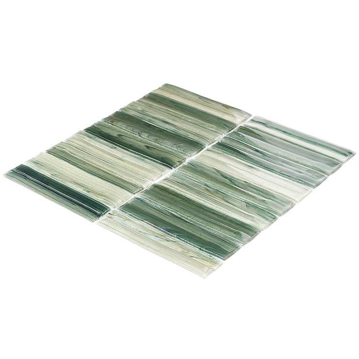 Maya Stacked Sage Mosaic Tile