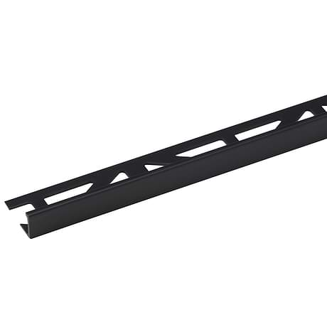 Essential Anodized Aluminium Matte Black 1/2" L-Shape Tile Edge Protector Trim