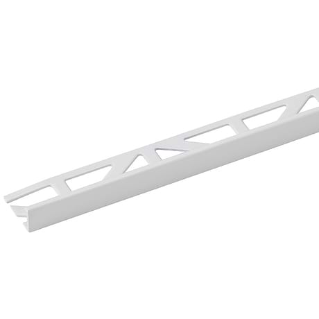 Essential Powder Coated Aluminium White 1/2" L-Shape Tile Edge Protector Trim