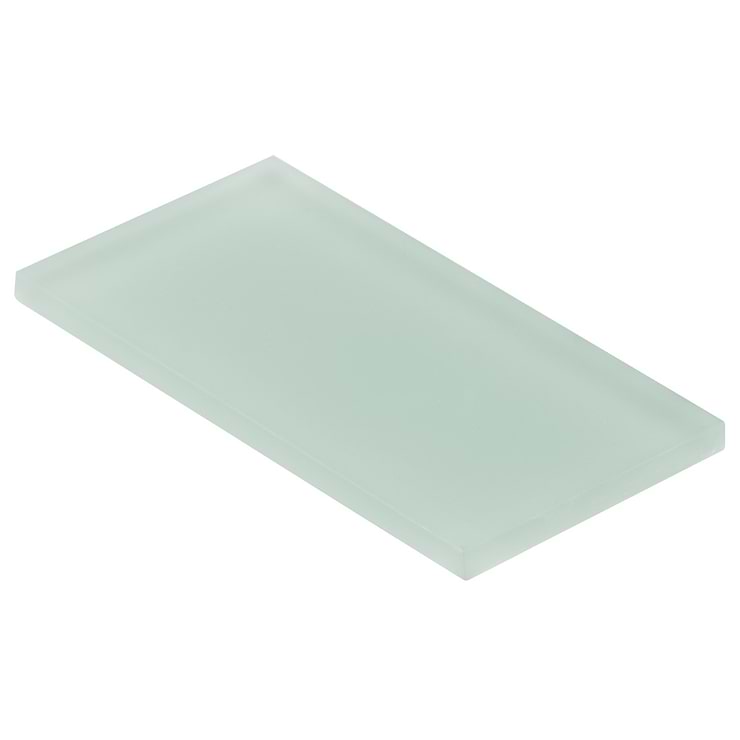 Loft Seafoam 3x6 Frosted Glass Subway Wall Tile 