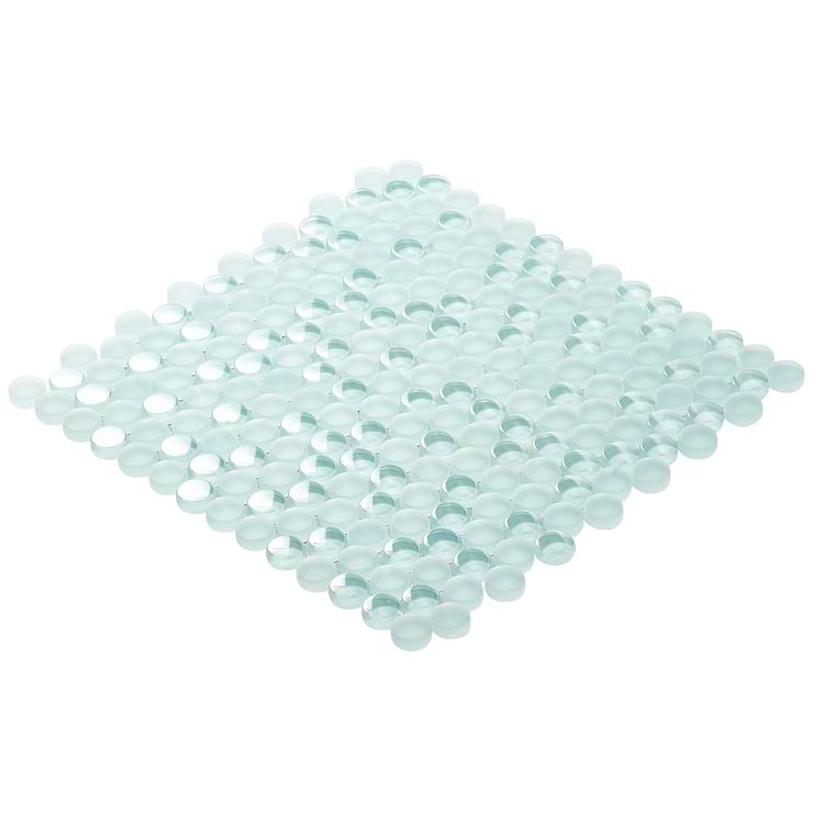 Loft Adriatic Mist 3/4" Penny Round Glass Tile