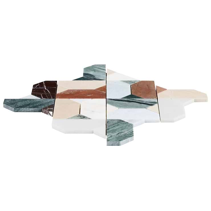 Isobel Tuscany Multicolor Polished Marble Luxury Mosaic Tile