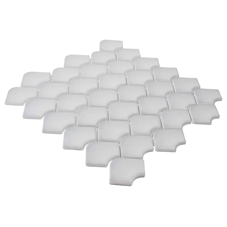 Suki Gray 2x3 Fishscale Matte Glass Mosaic Tile