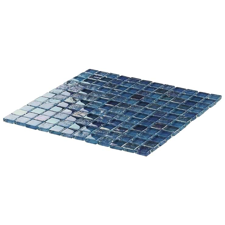 Fairy Blue 1x1 Polished Glass Mosiac Tile