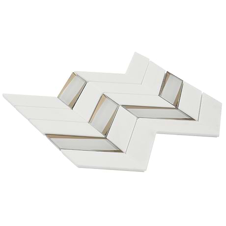 Kasol Golden 2x4 Marble and Mirrored Glass Polished Mosaic Tile