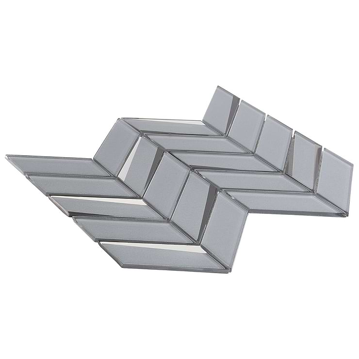 Kasol Paris Gray 2x4 Mirrored Glass Polished Mosaic Tile