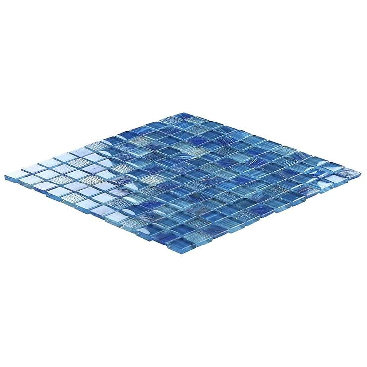 Marley Lake Blue 1x1 Polished Glass Mosaic