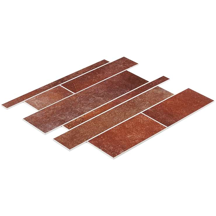 Railroad LPS Rust Brown Solid Core Peel & Stick Self Adhesive Terracotta Look Mosaic Tile