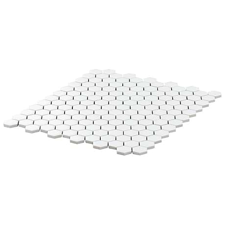 Eden White 1" Hexagon Matte Porcelain Mosaic