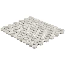 Tundra Gray 1 Honed Hexagon Limestone Mosaic