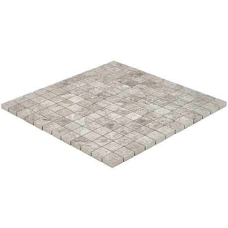 Tundra Gray 1x1 Honed Limestone Mosaic