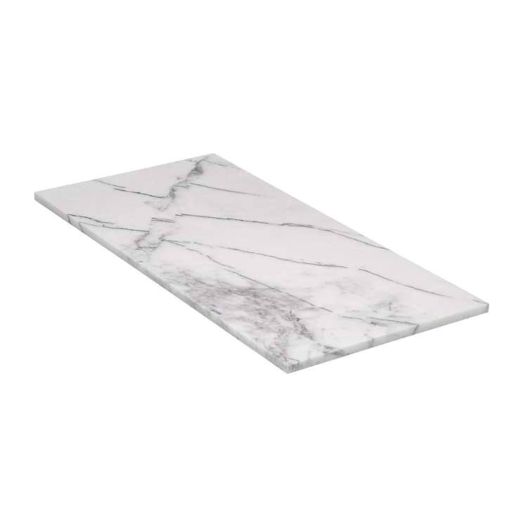 Lilac White 12x24 Honed Marble Tile