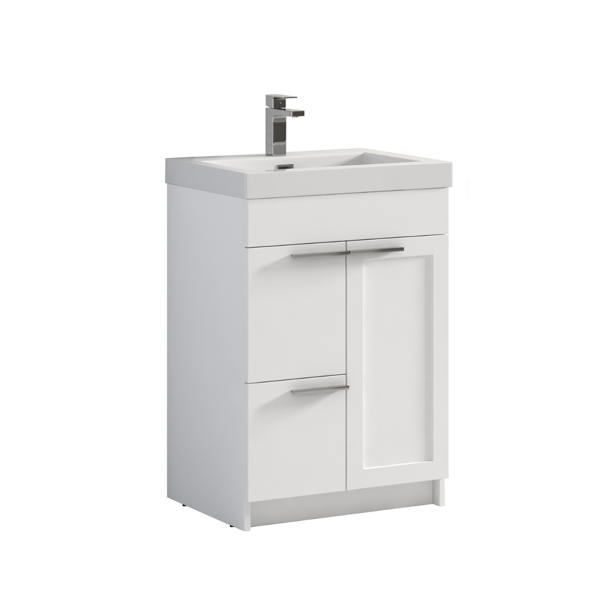 Mona White 24'' Vanity with Acrylic Counter