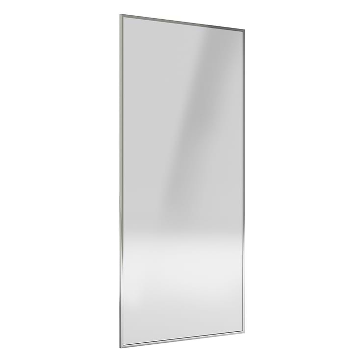 Finestra 34x74" Reversible Fixed Shower Door with Clear Glass in Stainless Steel