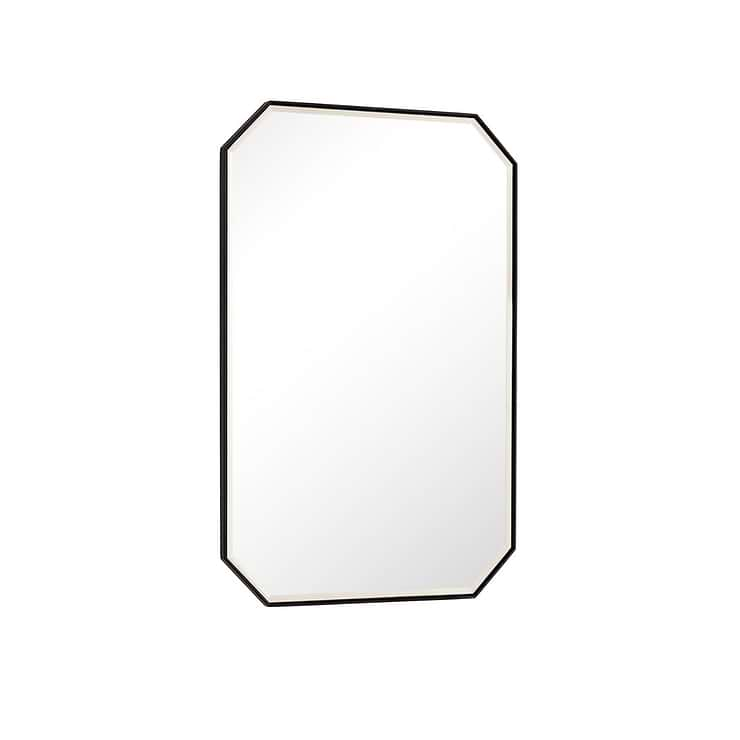 James Martin Vanities Rohe Matte Black 24x36" Octagonal Mirror