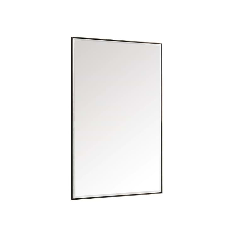 James Martin Vanities Rohe Matte Black 26x40" Rectangle Mirror