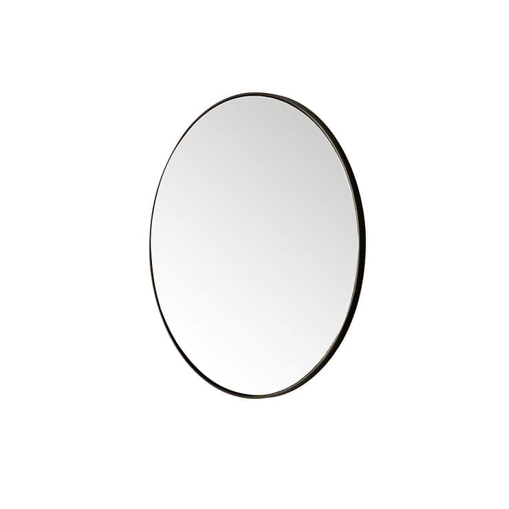 James Martin Vanities Rohe Matte Black 30" Round Mirror