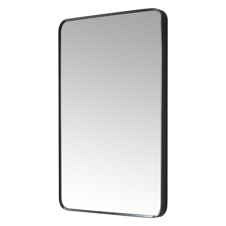 Olinda Brushed Black 24x36" Framed Rectangle Mirror