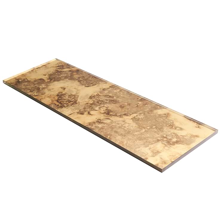 Vilna Antique Mirror Oro 6x18 Glass Tile