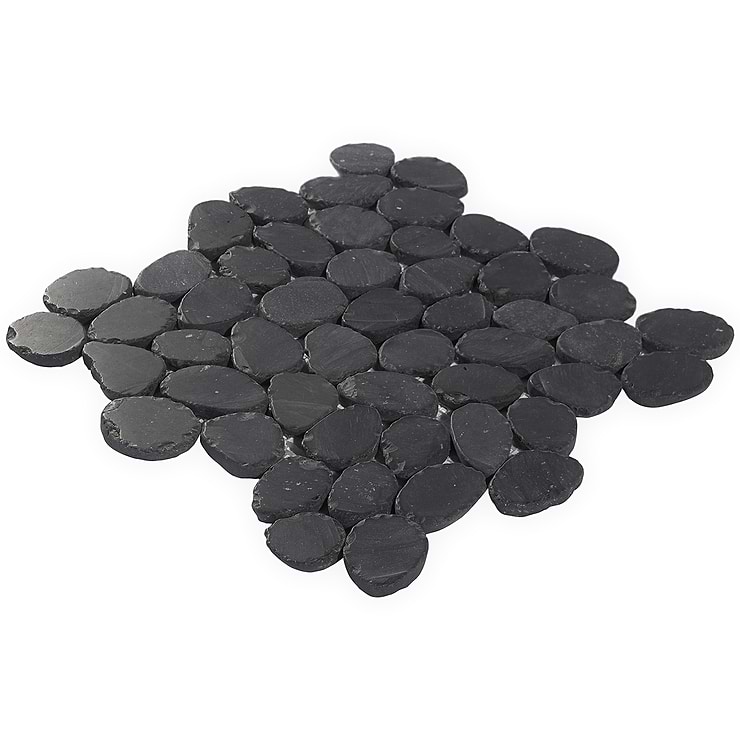 Nature Alor Black Round Pebble Mosaic