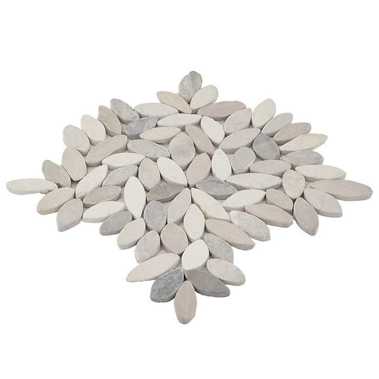 Nature Flower Lombok Beige Pebble Honed Mosaic Tile