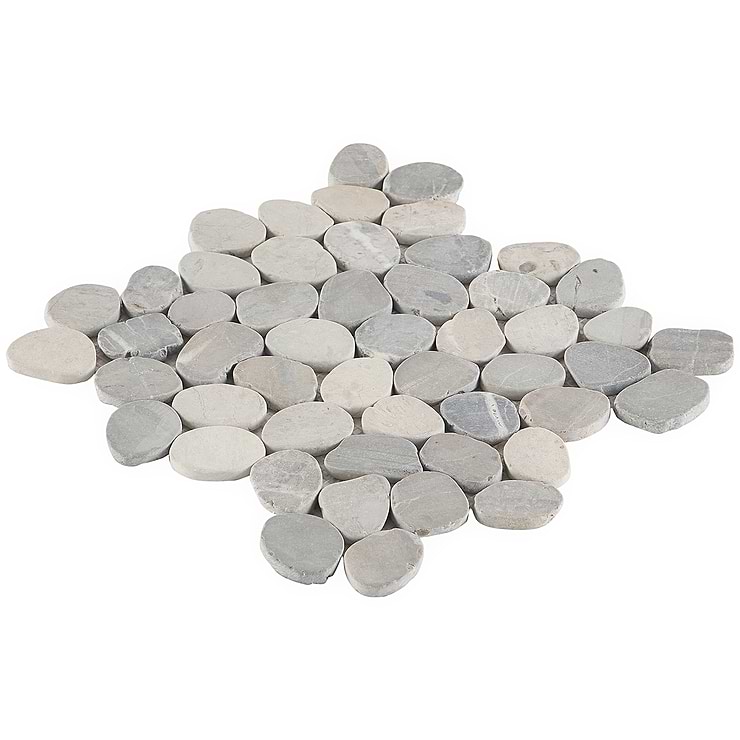 Nature Gray Round Pebble Mosaic