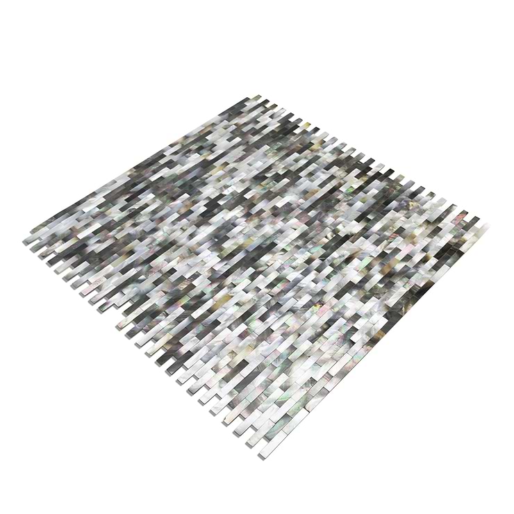 Serene Deep Sea Black Brick Pearl Tile 