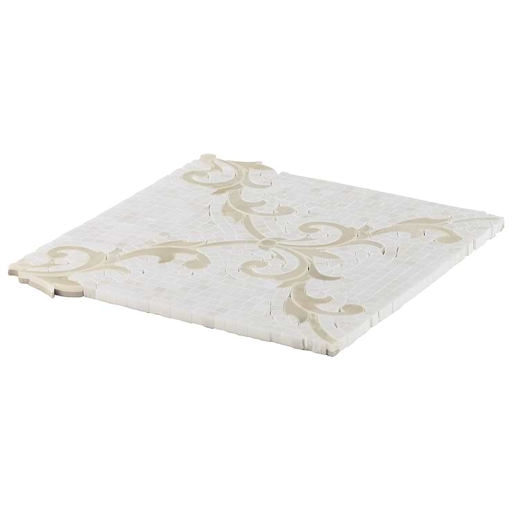 August White Thassos Marble Polished Mosaic Tile
