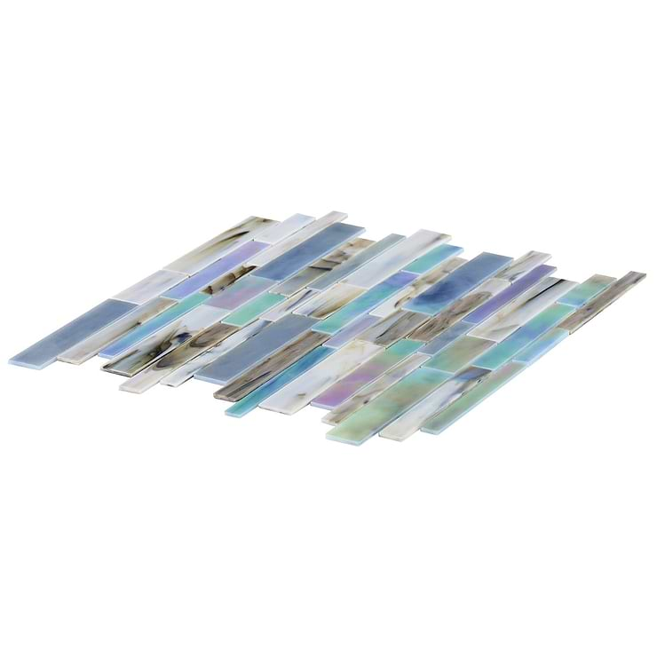 Matchstix Kismet Multicolor Glass Polished Mosaic Tile