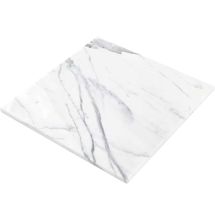 Statuario 12x12 Polished Marble Tile 