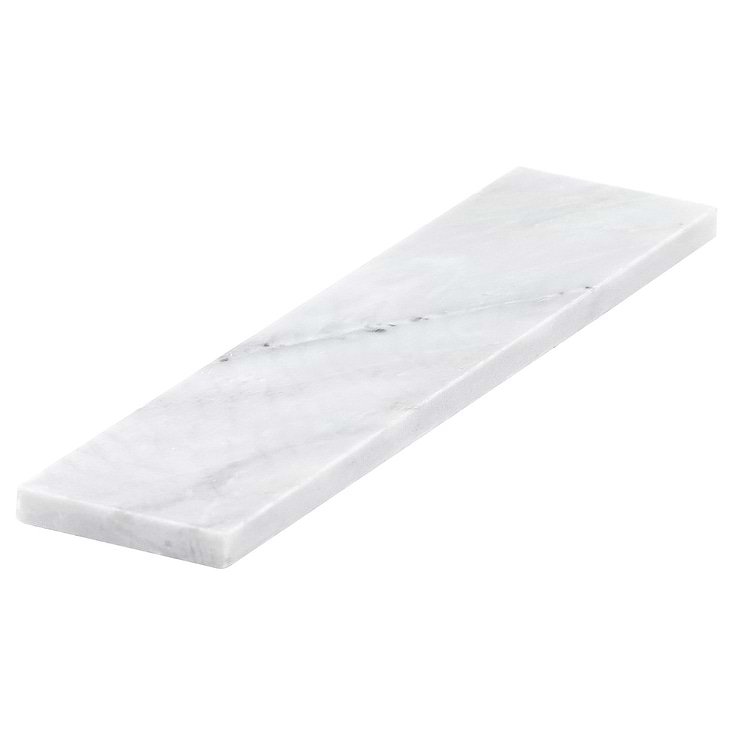 Brushed Stone Asian Statuary White 2x8 Brushed Marble Subway Tile