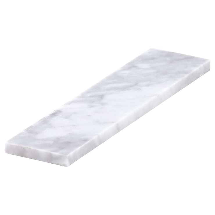 Brushed Stone Carrara White 2x8 Brushed Marble Subway Tile
